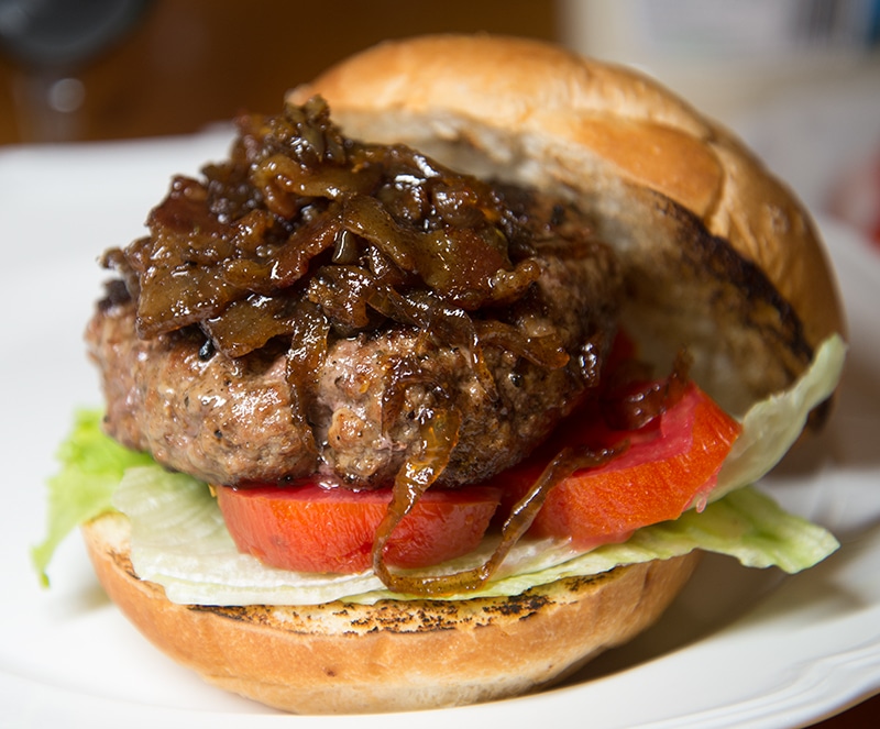 bacon and onion jam steakburger recipe.
