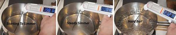 boiling water difference between simmering water and boiling water