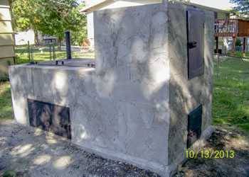 concrete block hog pit and vertical smoker concrete block hog pit and vertical smoker