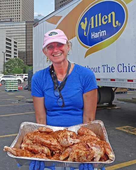 Cathy Basset volunteers for Operation BBQ Relief Cathy Basset volunteers for Operation BBQ Relief