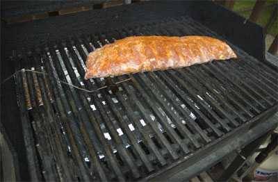 ribs on gas grill with 2-zone heat setup ribs on gas grill with 2-zone heat setup