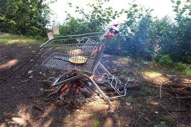 shopping cart grill