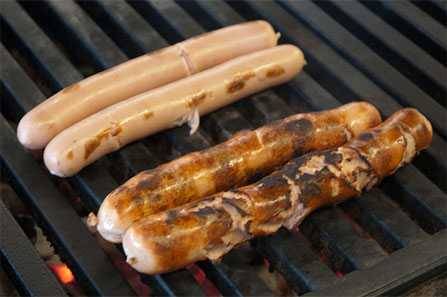 Charcoal grilled dogs at Ted's near Buffalo Charcoal grilled dogs at Ted's near Buffalo