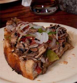 uno's chicago style deep dish pan pizza slice uno's chicago style deep dish pan pizza slice