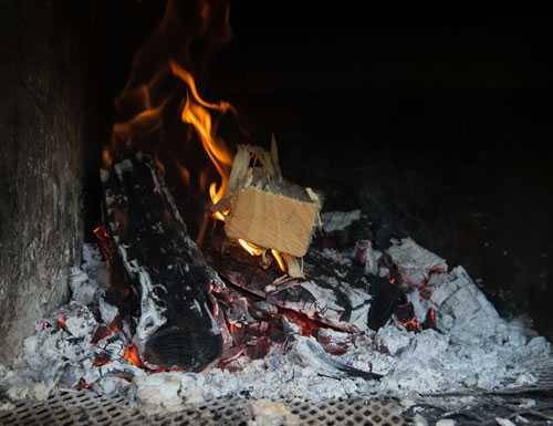 wood fire in a jambo wood fire in a jambo