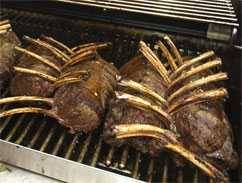 a Frenched roast on a grill
