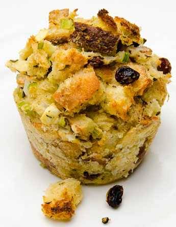 stuffing cooked as a muffin